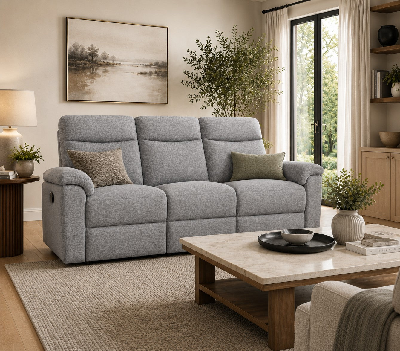 Avenue Sofa in Dark Grey Fabric