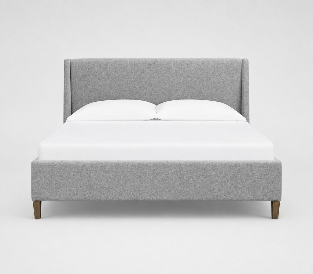 Lindon B5570-60G - Complete King Grey Upholstered Island Bed
