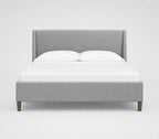 Lindon B5570-60G - Complete King Grey Upholstered Island Bed