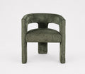 Gwen Open-Back Green Upholstered Chair