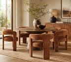 Gwen Open-Back Rust Upholstered Chair
