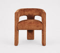 Gwen Open-Back Rust Upholstered Chair