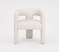 Gwen Open-Back White Upholstered Chair