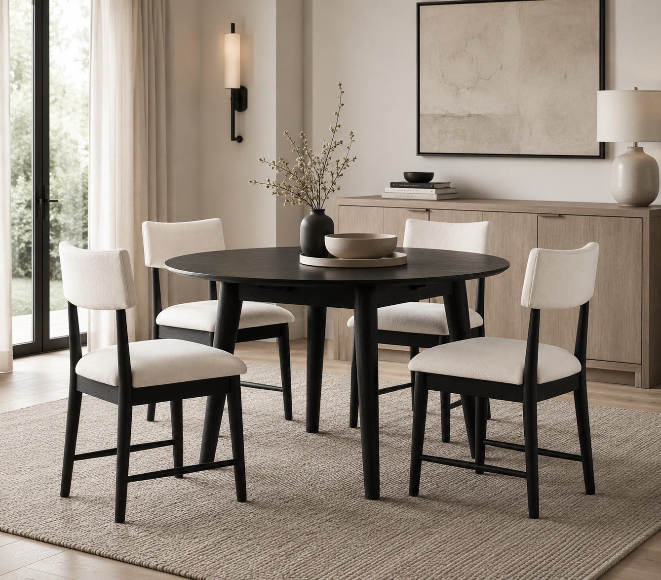 Percy Black Drop Leaf Table