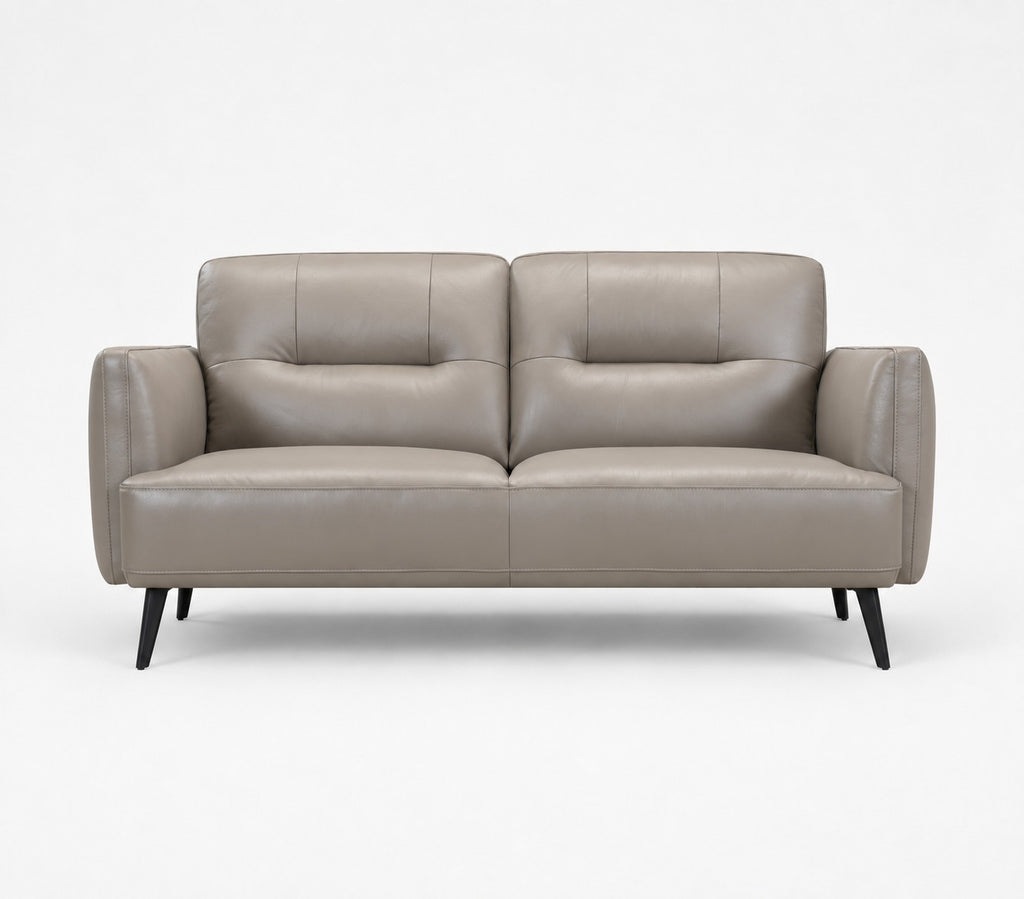 Carolina Leather Loveseat in Taupe