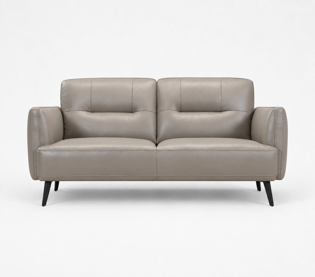 Carolina Leather Loveseat in Taupe