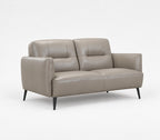 Carolina Leather Loveseat in Taupe