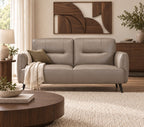 Carolina Leather Loveseat in Taupe