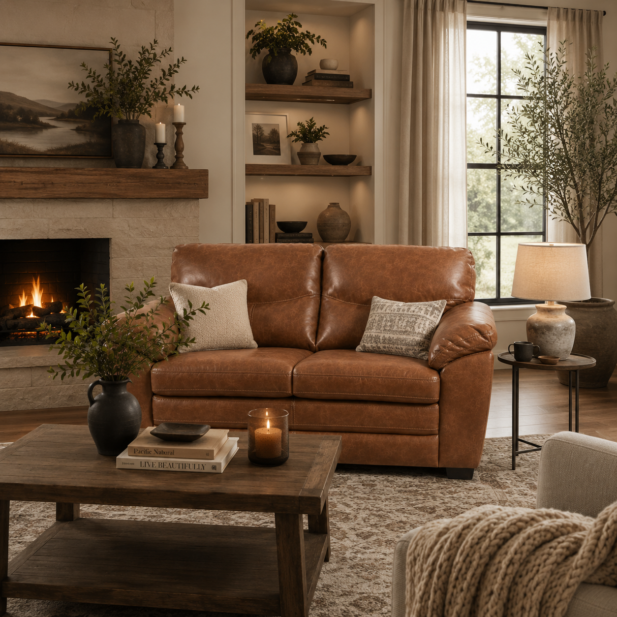 Bugsy Sofa in Cognac