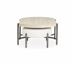 Jennings Oval Cocktail Table w/2 Ottomans (Uph. Seat)