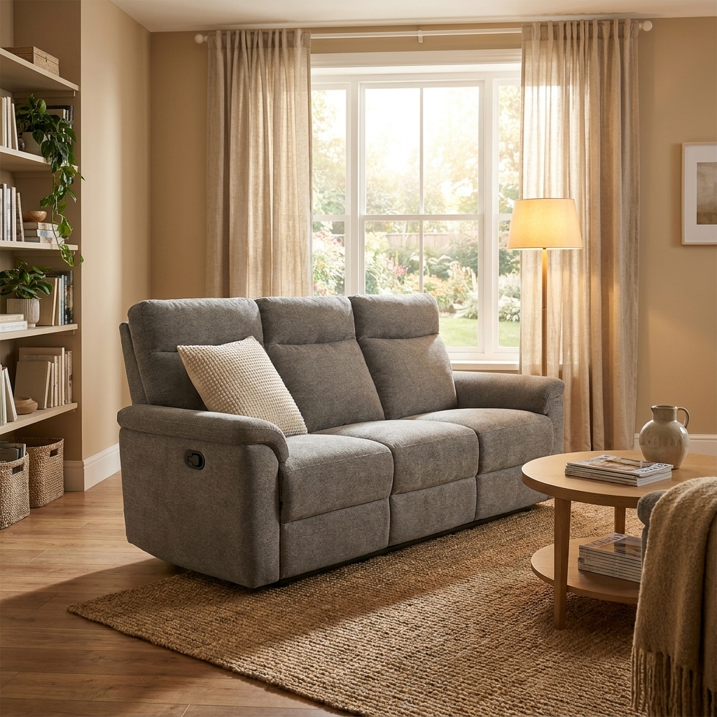 Avenue Sofa in Dark Grey Fabric